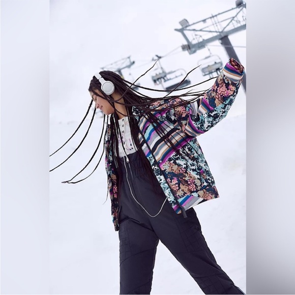 NEW Free People Movement Bunny Slope Floral Puffer Jacket Size Large - Picture 5 of 16